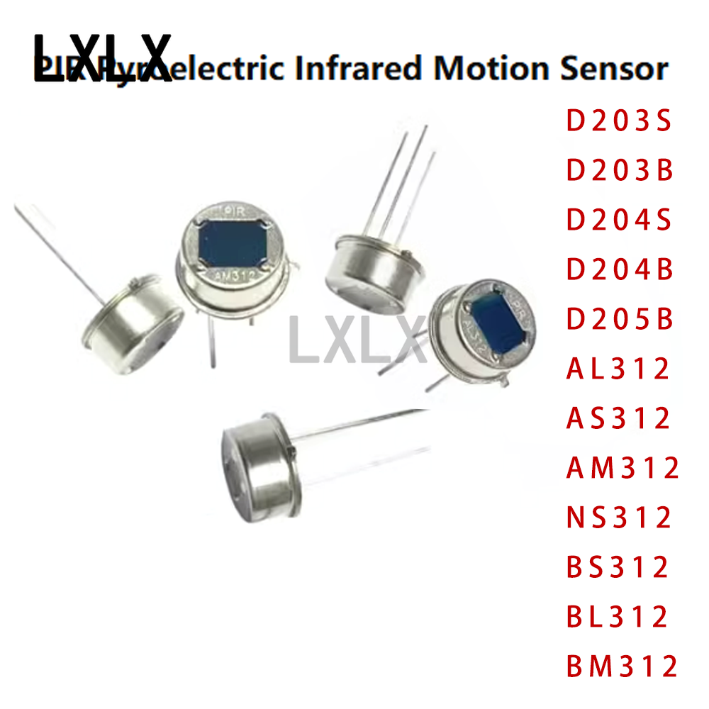 Capteurs infrarouges pyroélectriques PIR D203S / 204S / 205B AS312 AL AM NS NS-BS pour la détection de mouvement humain, 10 à 100 pièces