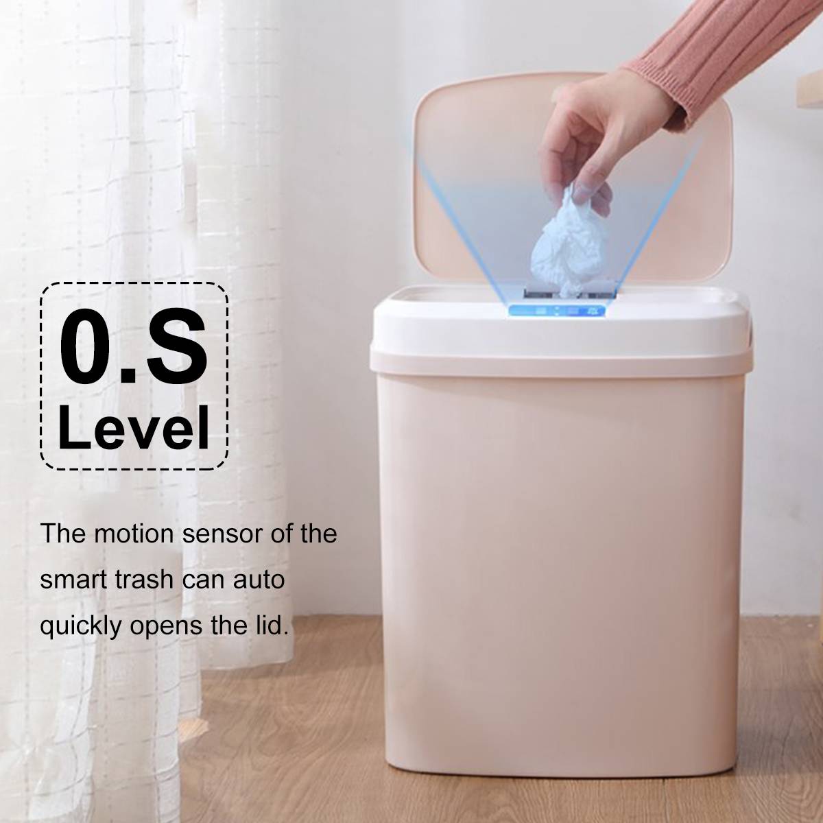 6/10l sensor prullenbak klopsensor automatische afvalbak vuilnisbak huishoudelijk badkamer toilet waterdicht usb/batterij