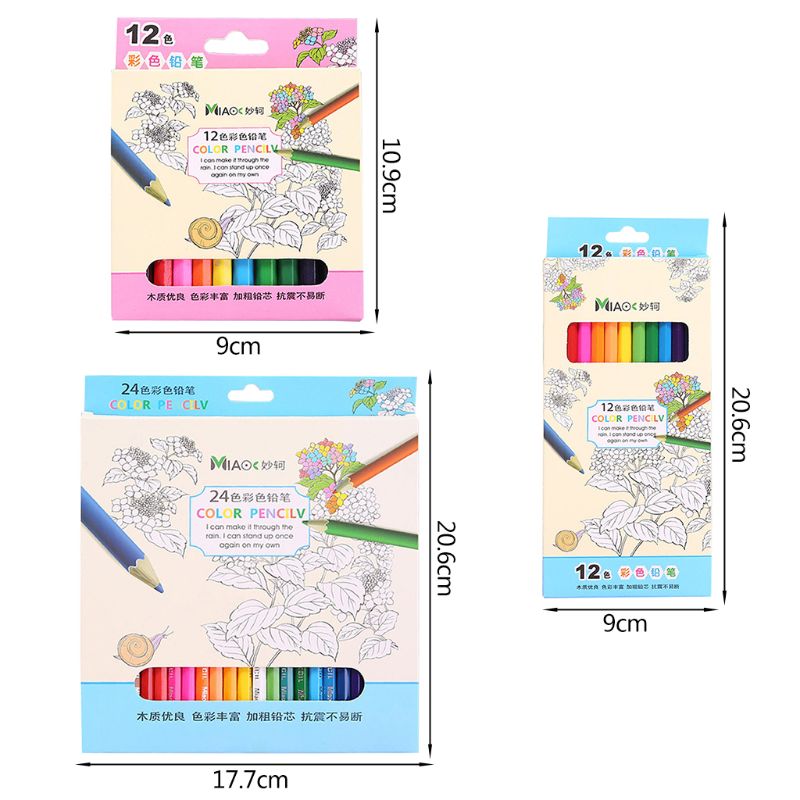 12/24 Colour Pencils Natural Wood Colored Pencils Drawing Pencils For School Office Artist Painting Sketch Supplies