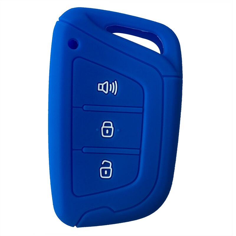 Silica Gel Cute Key Cover Case for JAC T50 S2 S3 S4 S5 S7 Key Case for Car Cover for Alarm Smart Remote Keychain Accessory: blue