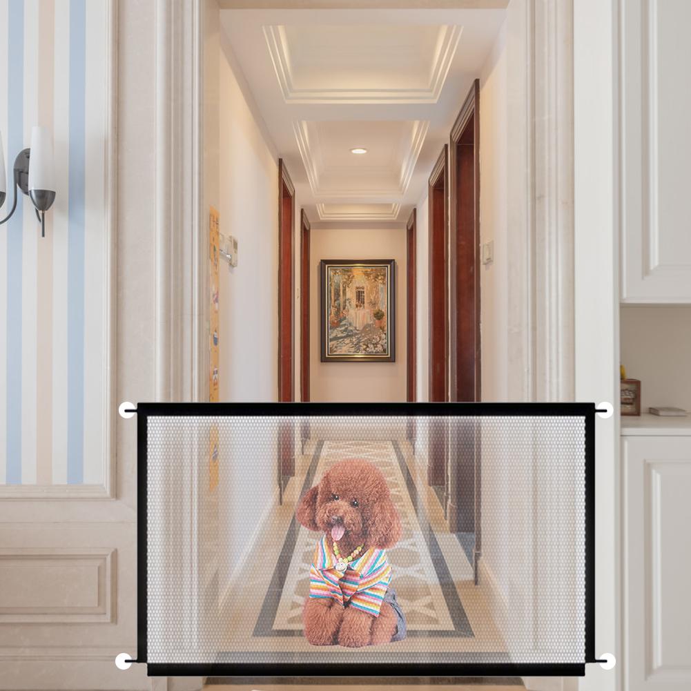 Dog Gate Ingenious Mesh Dog Fence For Indoor And Outdoor Safe Pet Dog Gate Safety Enclosure Pet Supplies
