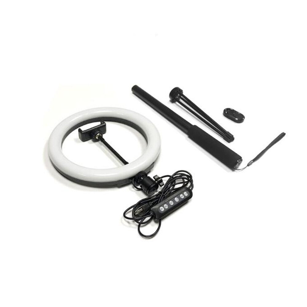 10" Selfie Ring Light Bluetooth Extendable Tripod Stands Phone Holder LED RGB Camera Halo Light for Photography With Remote