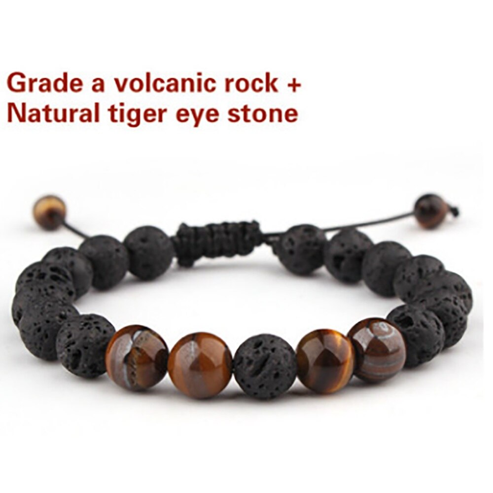 8Mm Natuurlijke Houten Kralen Armbanden Mannen Zwarte Ethinc Meditatie Vulkanische Armband Mannen Gebed Sieraden Yoga Armband Mannelijke Homme