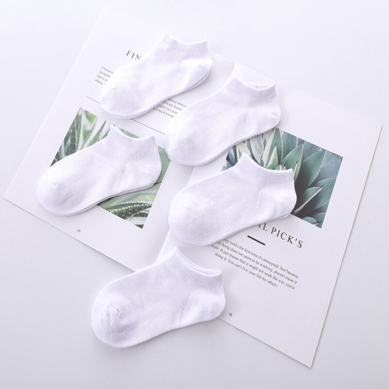 Children Boat Socks Summer White Solid Color Cotton Short Spring Style Soft Baby Socks Sheer Clothing Accessories