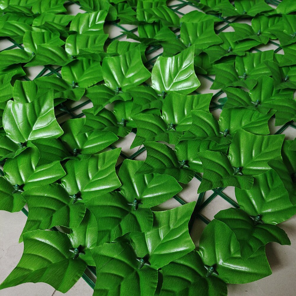 Panel enrollado de hiedra para decoración del hogar, cerca Artificial de hojas verdes con protección UV para balcón, privacidad, jardín, patio trasero, plantas de ratán para pared: C