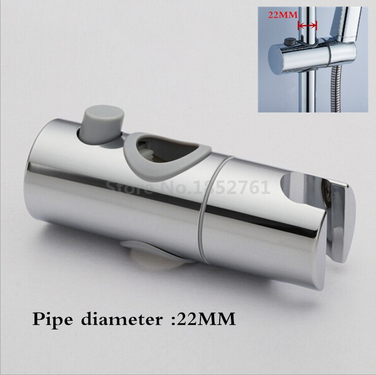 ABS Chrome 18-25 MM Shower Pipe Adjustable Bracket Holder Shower Head Mounting Black Brackets Bar Racks Bathroom Product: 22mm