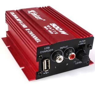 Mini Car Amplifier 2CH HiFi Stereo MA150 12v 2A 500W CD DVD MP3 USB for Motorcycle &amp;Car