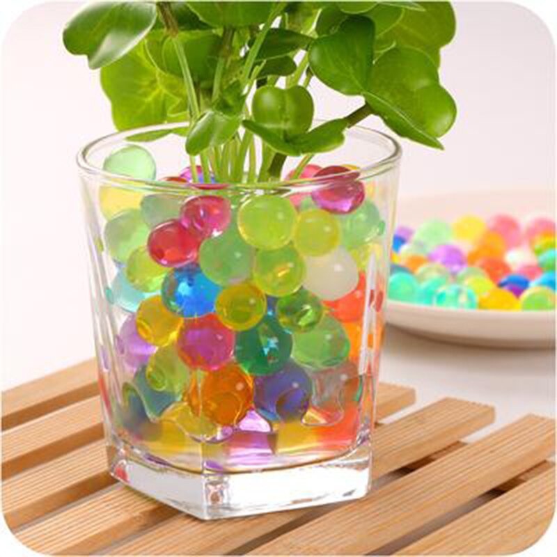 1000pcs Crystal Soil Water Beads Mud Grow Magic Gel Water Pearls Hydrogel Balls Home Plant Wedding Decoration for Flowers 5z
