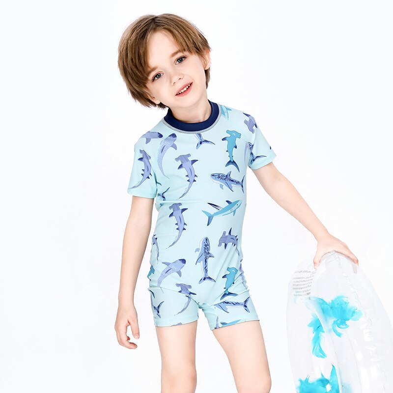 Badmode Baby Boy Kids Jongens Badpak UPF50 Kinderen Zwemmen Pak Shark Print Een Stuk Badpak Peuter Zwembad Bad Kleding