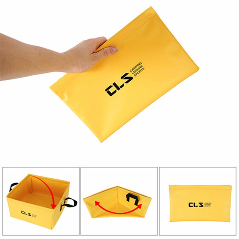 13 l, bolsa de cubo de agua portátil para Picnic, barbacoa, Camping, Cubo de lavabo para mochilero, pesca, viaje