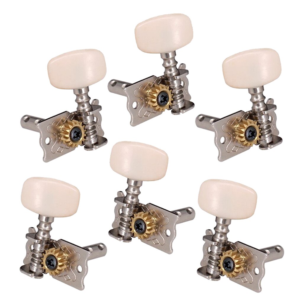 6 stuks gitaarpennen ,3l 3r stemmechanieken snaarstemsleutelpennen metalen stemmechanieken voor klassieke gitaar