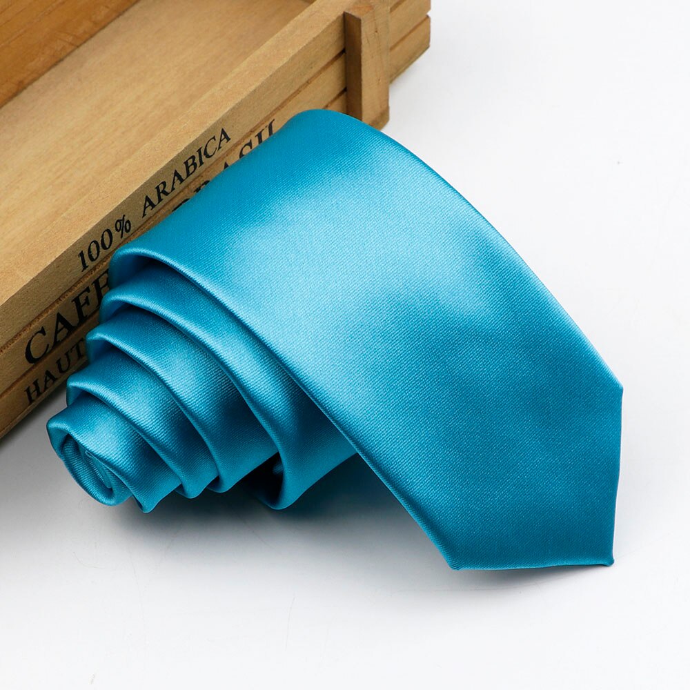 Cravate slim classique pour hommes, couleur unie, rouge, noir, bleu, pour bureau, fête de mariage: 6