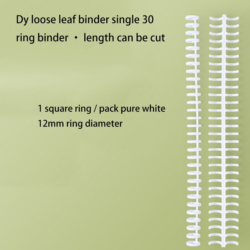 30 Hole 12mm Loose-Leaf Plastic Binding Ring Spiral Rings for A4 A5 A6 Paper Notebook Stationery Office Supplies