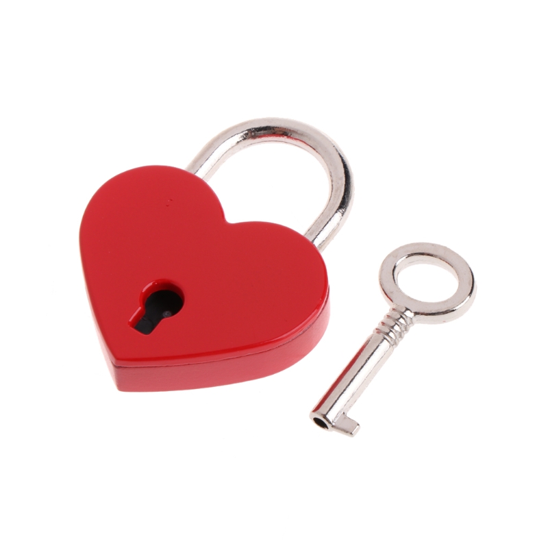 10Styles Diamonds Heart Shape Vintage Old Antique Style Mini Archaize Padlocks Key Lock with key