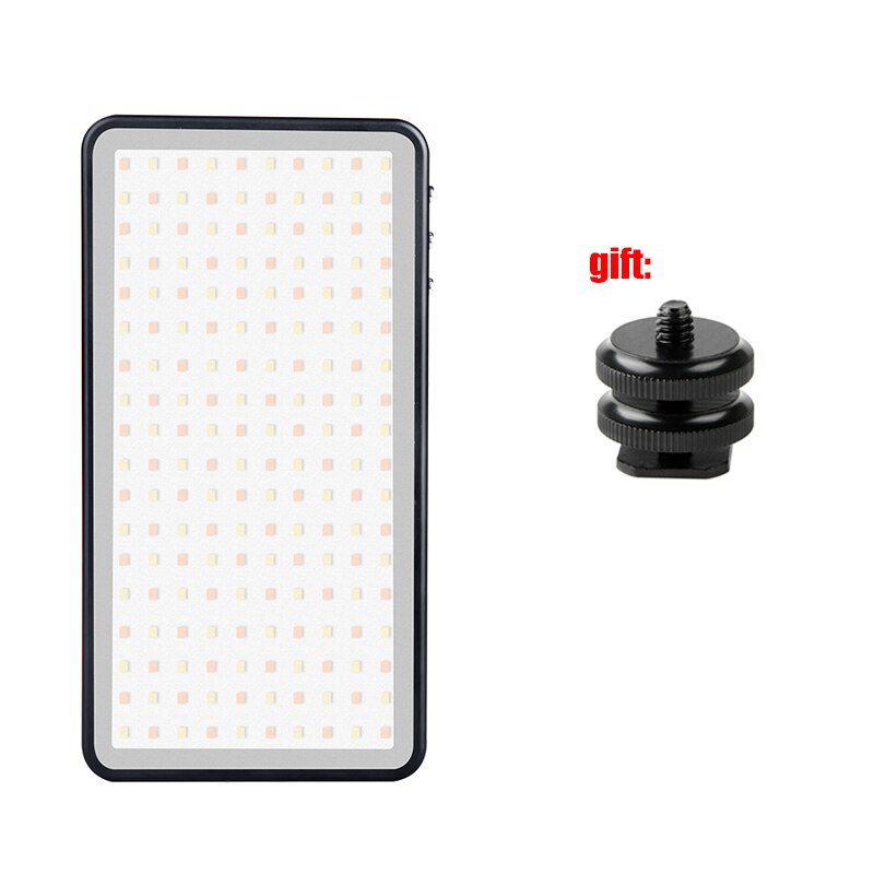 Manbily MFL-06 Mini Tragbare LED Licht 4500mAh Video Licht 180 LEDs Lampe Hohe CRI96 Fotografie Füllen Licht für DSLR kamera: Schwarz