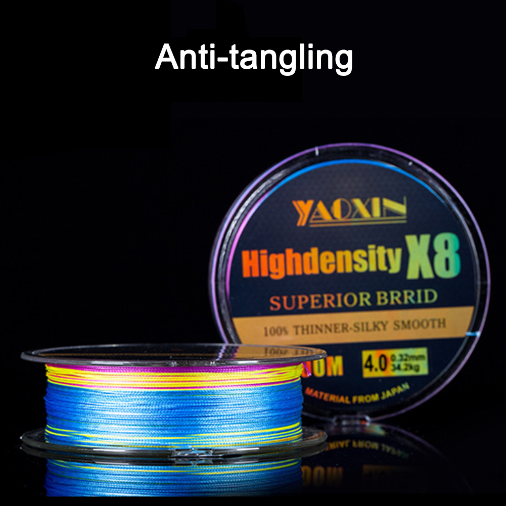 8 Strands Braided Fishing Line 100m Abrasion Resistant PE Buoyant Multifilament Floating Lines Fishing Tackle Accessories