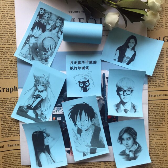 Printable Sticker Paper Roll Self-Adhesive Thermal Paper for PeriPage A6 Thermal Printer PAPERANG P1/P2 Mini Photo Printer: Purple