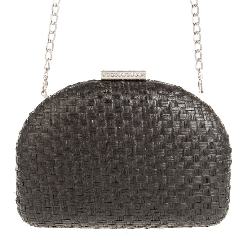 Europa en de Verenigde Staten geweven diner zak jurk banket tas handtas een schouder schuine schouder geweven zak p: Black