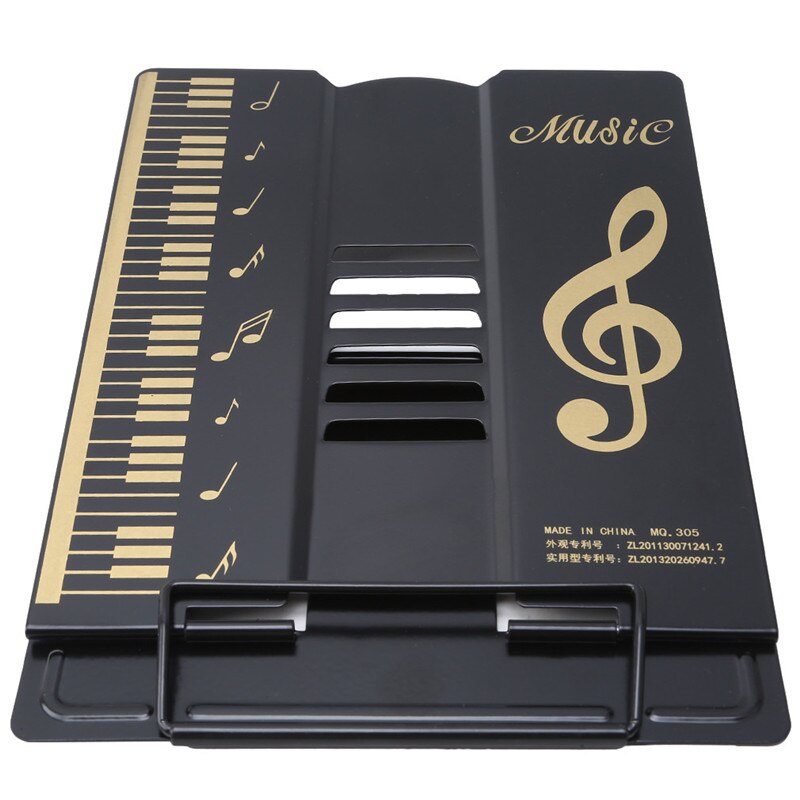 Portable Folding Tabletop Music Rack Adjustable Book Piano Music Score Reading Sheet Stand Holder Support Bookstand: black
