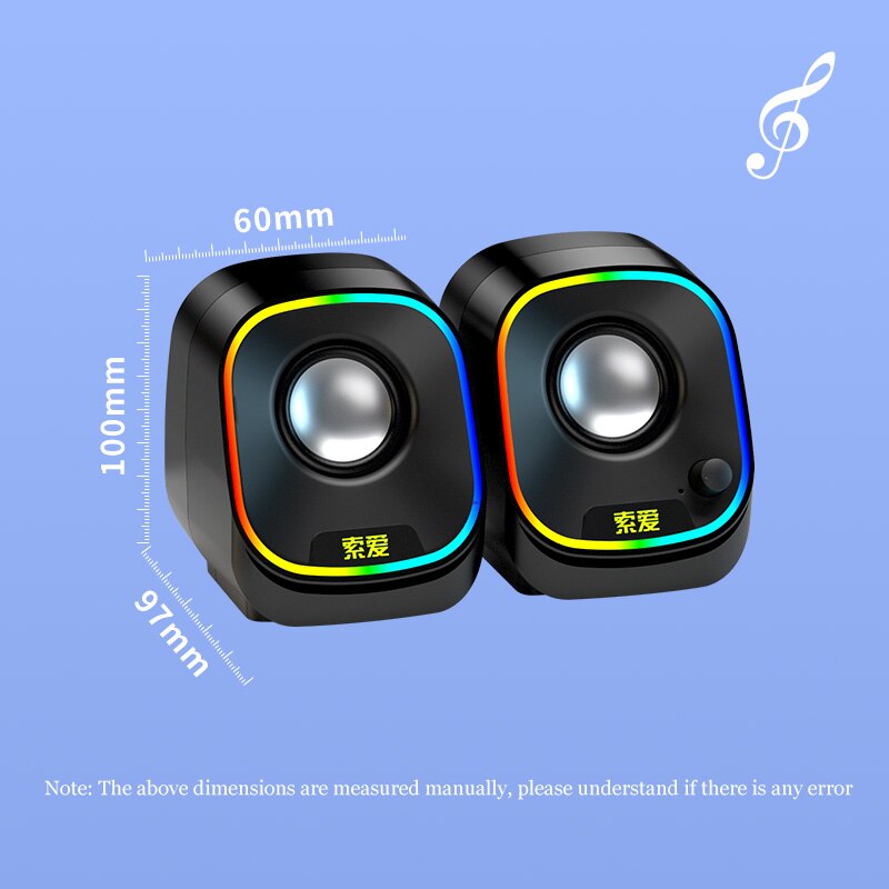 Haut-parleur USB pour ordinateur portable, PC, téléphones, caisson de basses, sans fil, lecteur de musique, Audio, basses profondes, Bluetooth