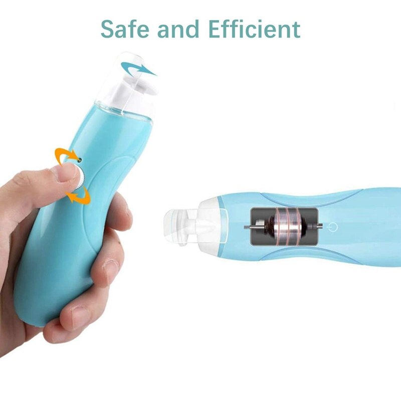 Juego de 2 cortaúñas para bebé recargable, cortauñas para recién nacido eléctrico seguro, niños pequeños, dedos de los pies, verde y azul