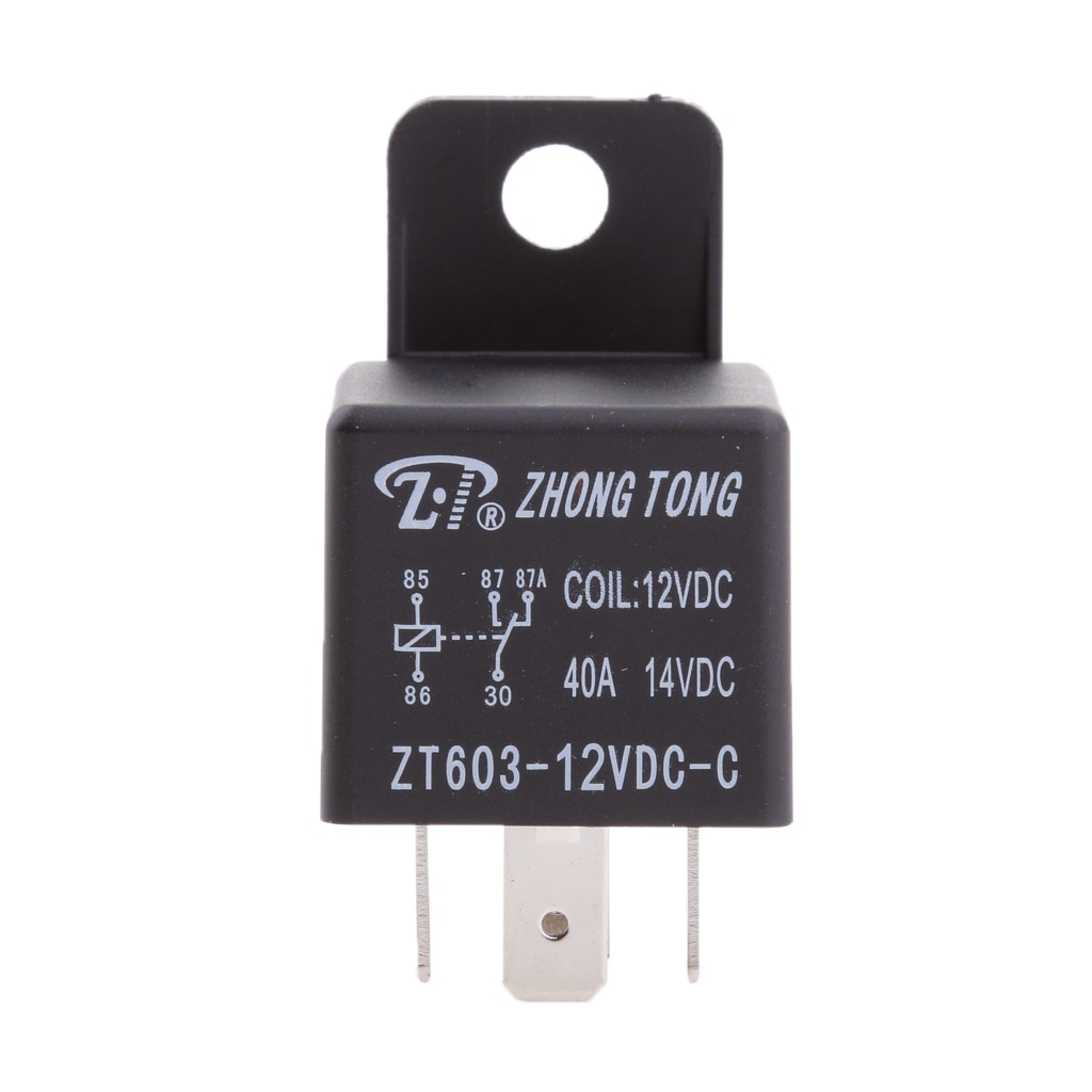 12V 40A 5-Pin SPDT Contacts Automotive Changeover Relay With Bracket