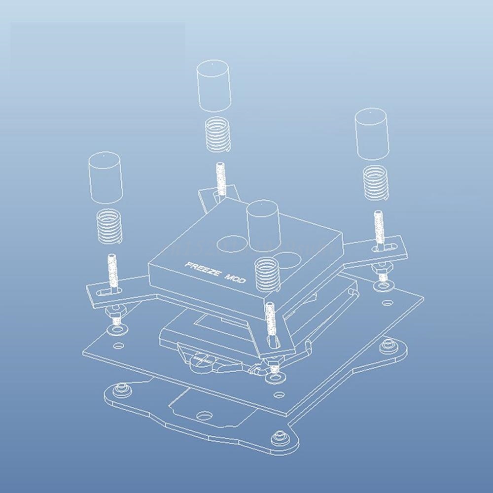 G1/4 Thread Waterblock Acrylic Copper Water Cooling Kits CPU PC Water Cooling Radiator Heatsink Block for 1150 1151 1155 1156