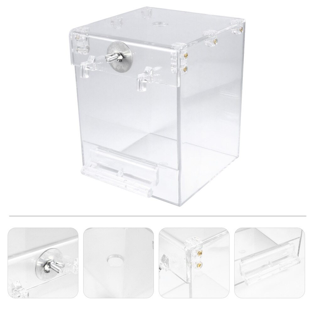 1Pc Transparent Bird Bathtub Hanging Bird Bath Basin Bird Shower Supply