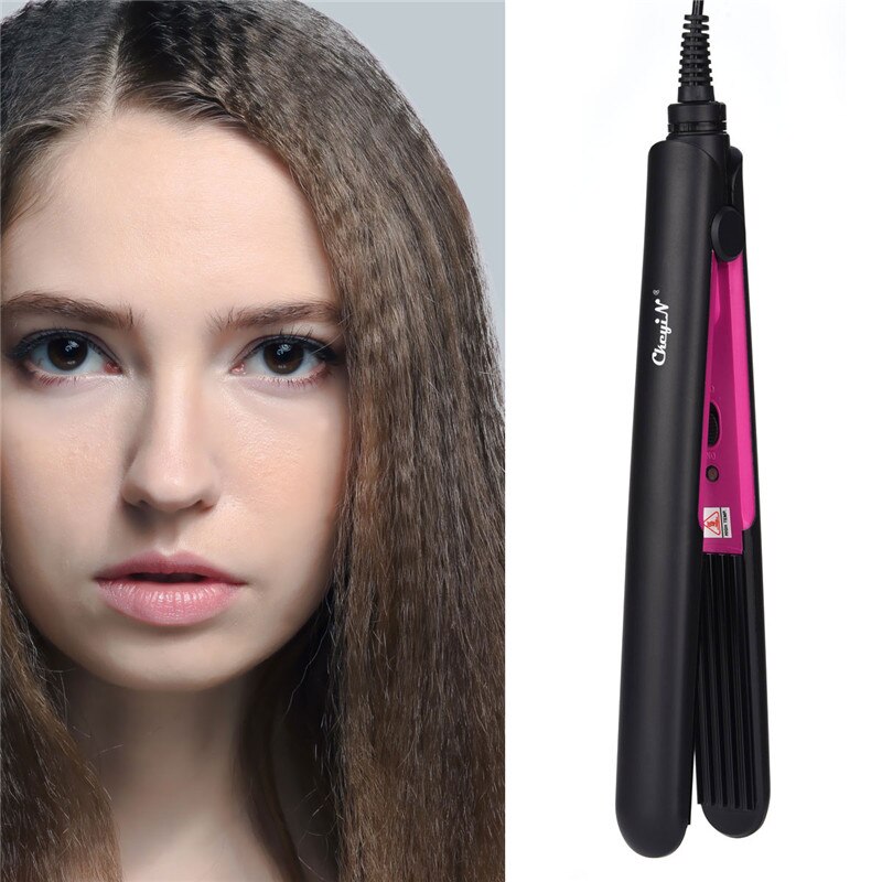 Plancha de pelo corrugado para cabello rizador crimpadora plancha de maíz plancha plana plancha de maíz permanente herramienta de estilismo termostático 49