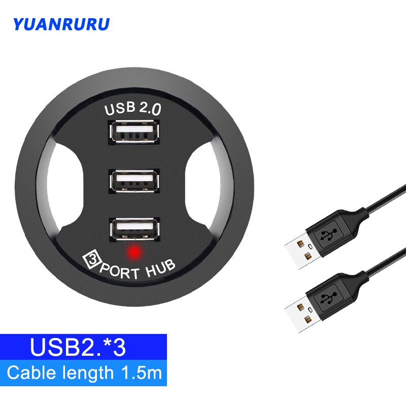 Hub USB 2.0 do komputerów stacjonarnych Hub USB 2.0 do komputerów stacjonarnych Akcesoria do komputerów stacjonarnych Adapter audio do montażu na biurku 3-portowy adapter do montażu na biurku Wiele portów USB 2.0