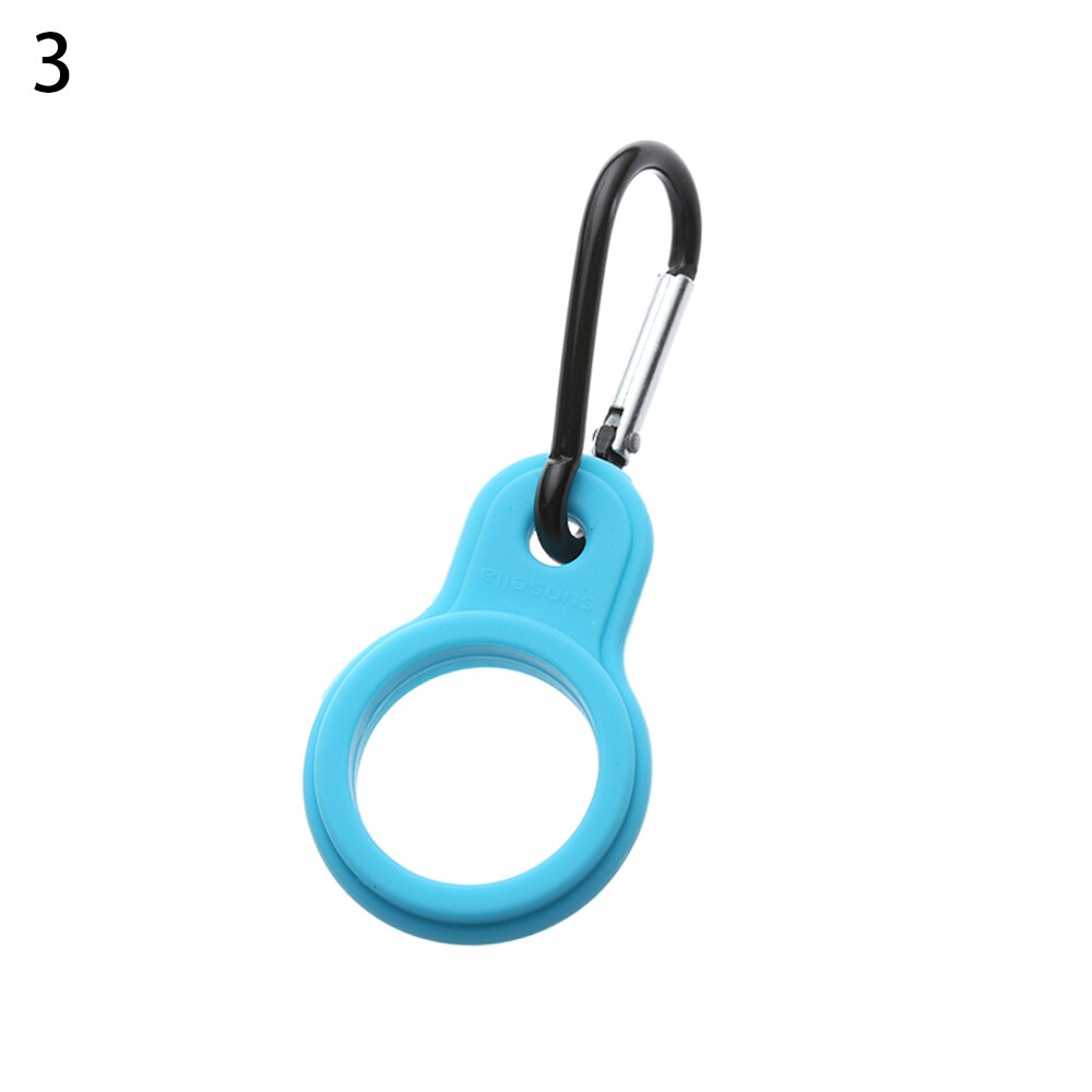 Sports Outdoor Kettle Buckle Carabiner Water Bottle Holder Camping Hiking Aluminum Rubber Buckle Hook: blue1