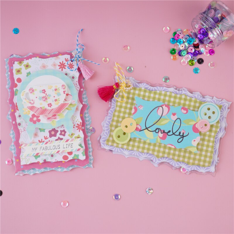 Lace Border Stencil Rectangle Frame Set Metal Cutting Dies For Scrapbooking DIY Photo Album Card Making Decorative