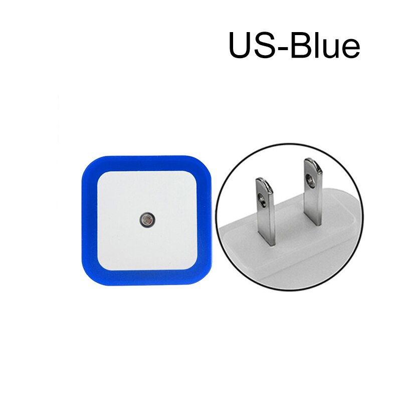 Draadloze Led Nachtlampje Sensor Verlichting Eu Us Plug Nachtlampje Lamp Voor Slaapkamer Decoratie Gang Lamp Babykamer Nachtlampje: US-Blue