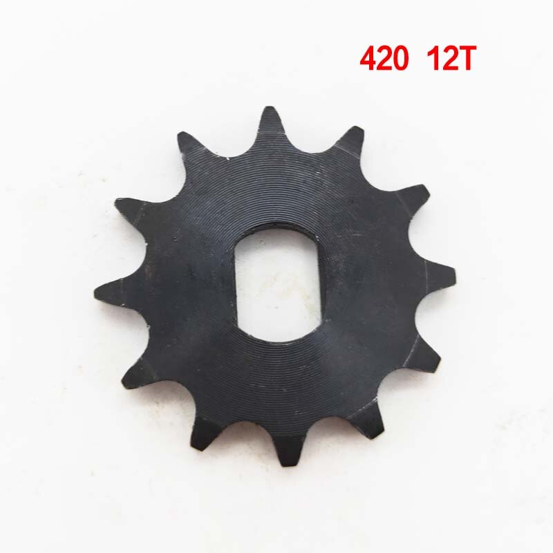 Bm1418 zxf 9t 10t 12t 14t 16t 420 428 elektriske trehjulede kædehjul til kædedrev cykel motorcykel gear børsteløs dc motor tandhjul: 420 12t