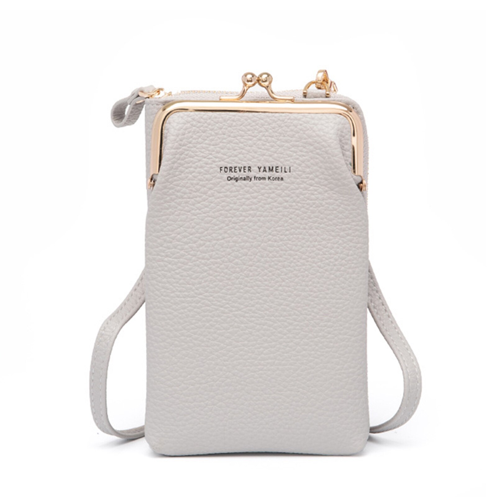 Vrouwen Kleine Telefoon Cross Body Purse Pu Leather Blocking Cross Body Mobiele Telefoon Tas Voor Vrouwen Met Rits &amp; lock: GRAY