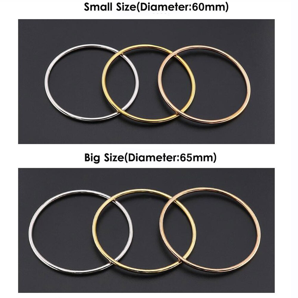 Rvs Armbanden Steel Gold Rose Gold Slim Eenvoudige Ronde Armbanden En Armbanden Voor Vrouwen Meisjes Sieraden