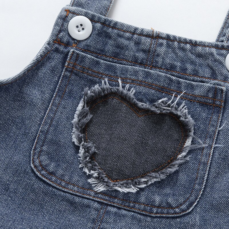 Ircomll Kids Children's denim overalls Casual Trousers Pants Jumpsuit Toddler Infant Denim Dungarees Child Jeans Playsuit