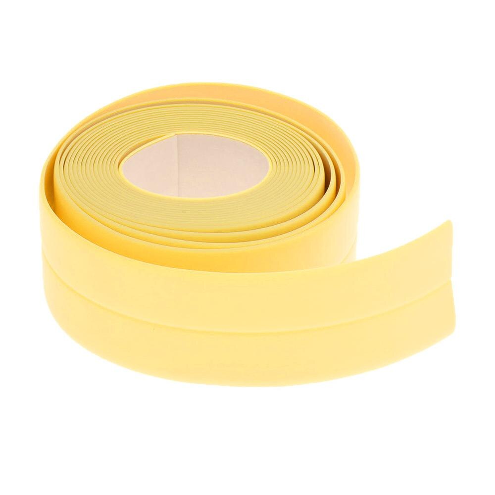 3.2 mx 3.8cm badrum dusch handfat bad tätning band tejp caulk strip självhäftande vattentät vägg klistermärke för badrum kök: Gul / 3.2 mx 2.2cm