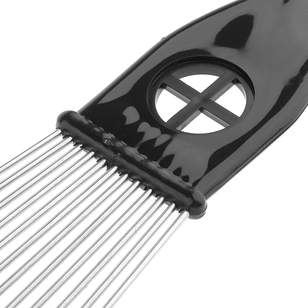 Metal Afro Comb Stainless Steel Hair Styling Comb Hairdressing Brush Barbers Black Fist Pick Comb Hairdressing Tool