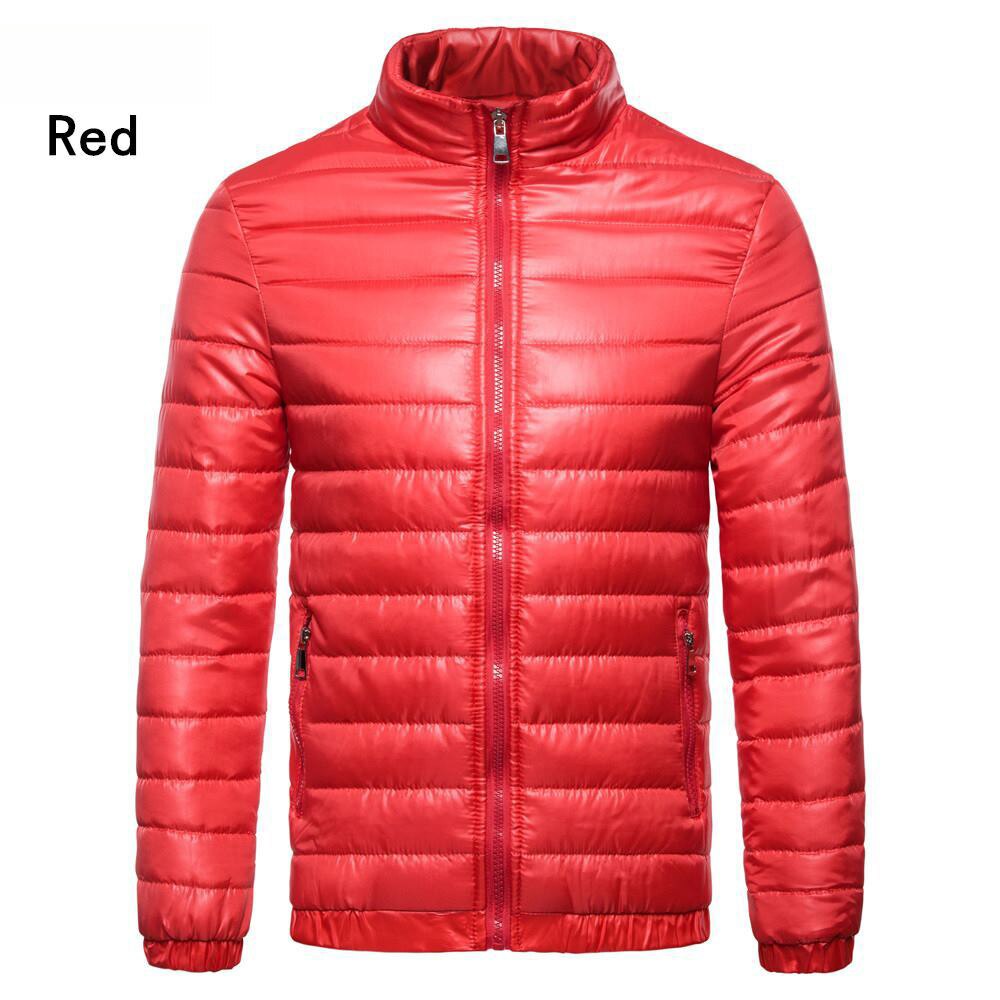 Vinter mænd ultralet dunjakke 90%  hvide andedunsjakker tykke frakker varme slanke parkaer hombre mandlige portabl outwear tøj: Rød / Xxl