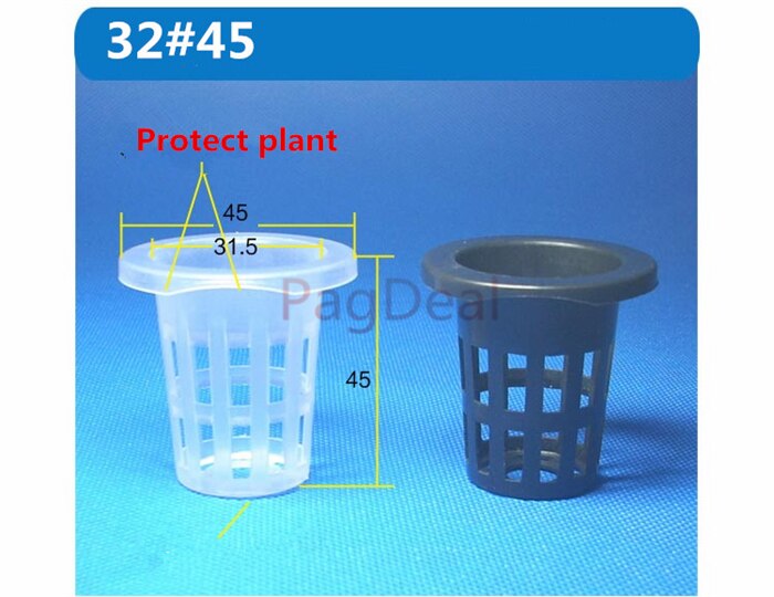Pot en filet pour pépinière hydroponique, panier en filet, panier de graines de plantes, système de culture hydroponique, sans fond, 50pcs