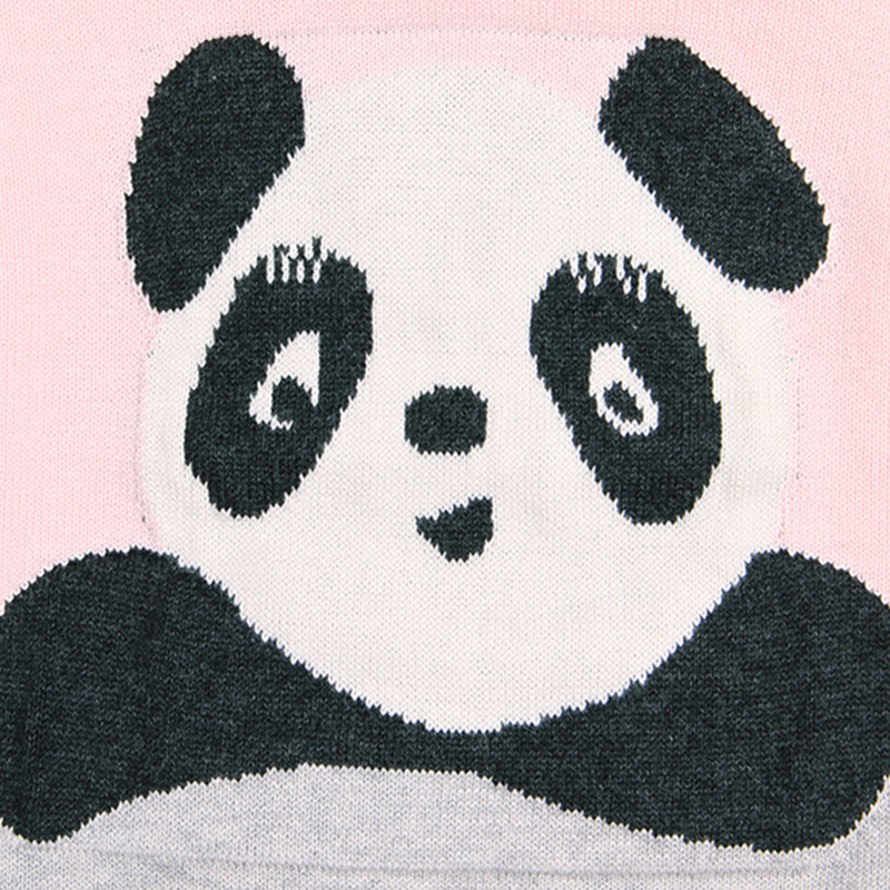 Suéter de algodão de panda para meninas, roupas quentes de manga longa para recém-nascidos de algodão para outono e inverno cl5184