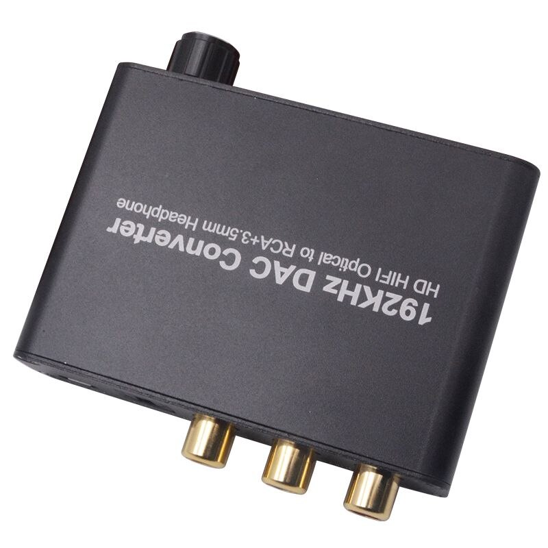 192kHz DAC Fiber Coaxial Converter - Digital Audio Decoder for AC-3/DTS - Volume Control