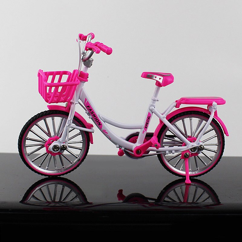 1:10 Bilancia Diecast In Metallo del Modello Della Bicicletta Città Piegato Bicicletta Della Bici Della Strada Per La Raccolta del Giocattolo: City Bike Pink