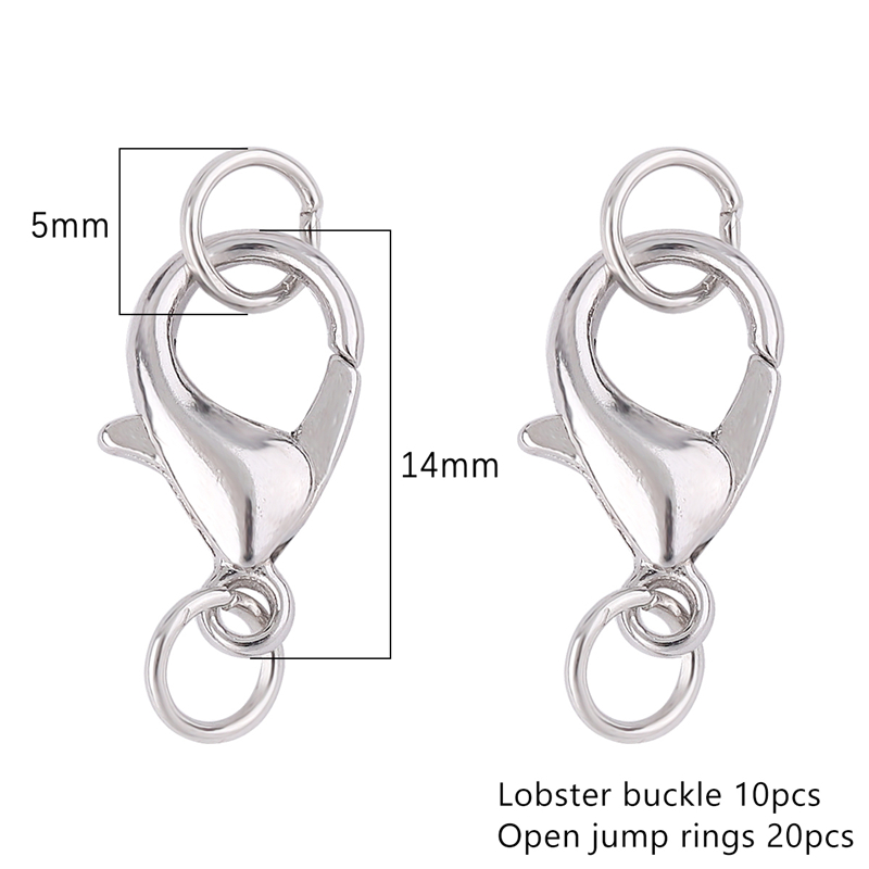10 sztuk/partia ze stali nierdzewnej pozłacane zapięciem Lobster Jump pierścienie dla bransoletka naszyjnik łańcuchy DIY tworzenia biżuterii ustalenia dostaw: 06