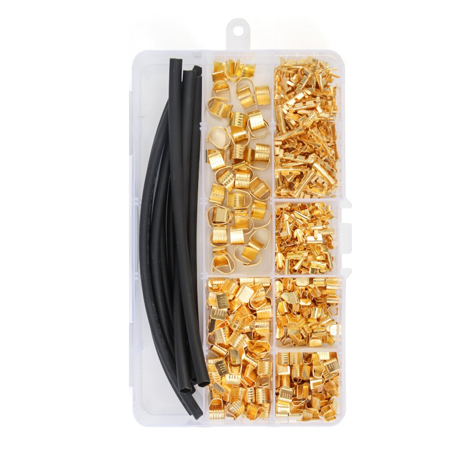 556Pcs Red Copper Cold-pressed Terminal Connector 454A/B/C Crimping Buckle U/C Shape Wire Clamp Crimp Terminals Connectors Kit