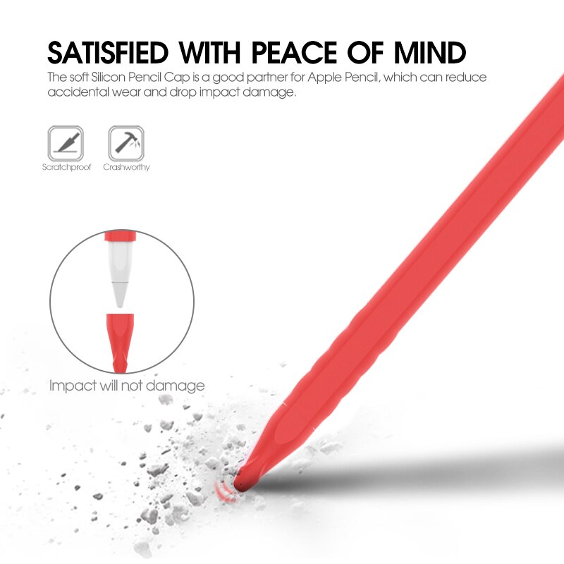 Colorful Soft Silicone Compatible For Apple Pencil 2 Case Compatible For IPad Tablet Touch Pen Stylus Protective Sleeve Cover