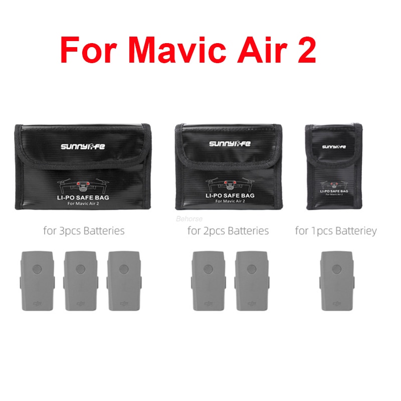 Mavic Air 2 Batterij Safe Bag Lipo Brandwerende Case Explosieveilige Batterij Opbergtas Voor Dji Mavic Air 2 accessoires