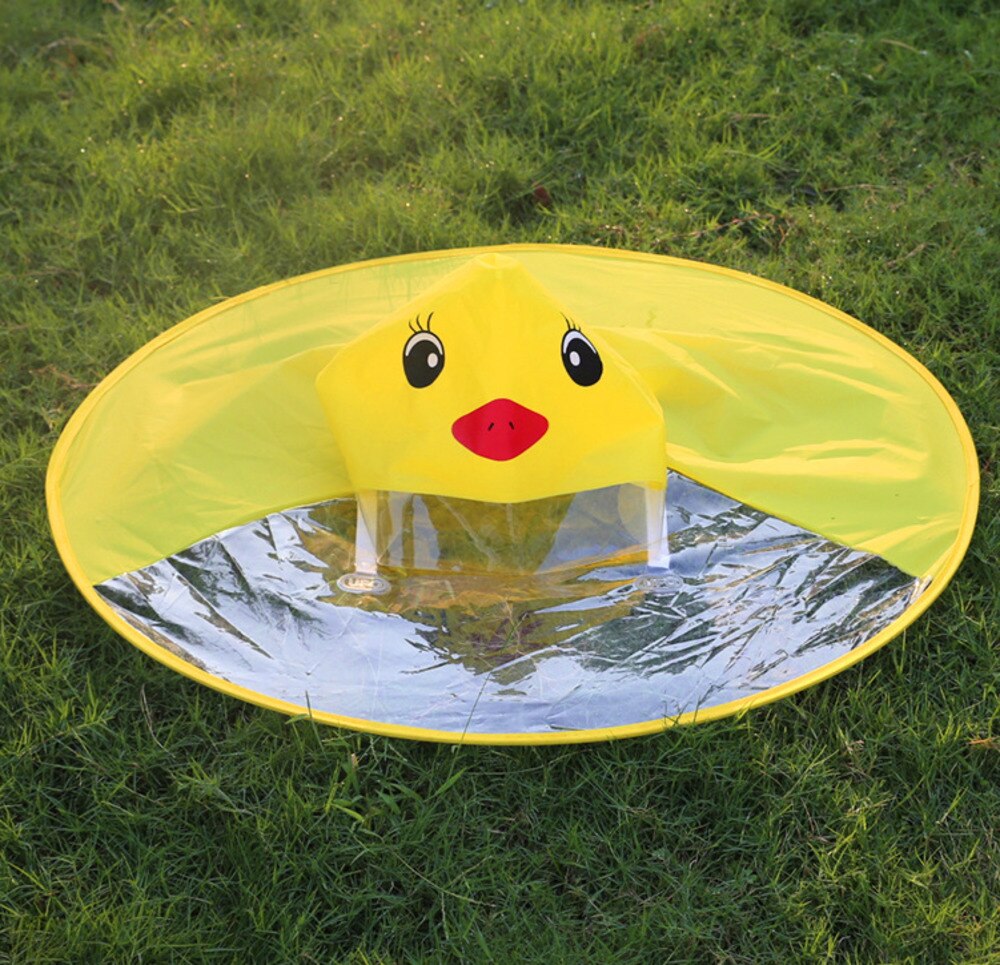 Baby gelb ente regenmantel UFO regenmantel Ich bin freien Mantel transparent wasserdicht regenmantel mit TikTok