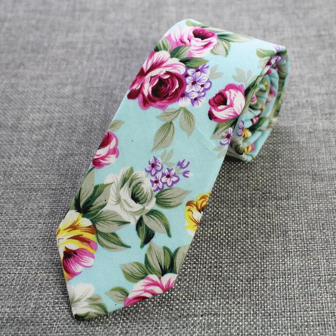 Rbott Retro Floral corbatas Paisley corbata 6cm corbatas de algodón para hombres Casual corbatas delgadas corbatas para bodas traje de: 27